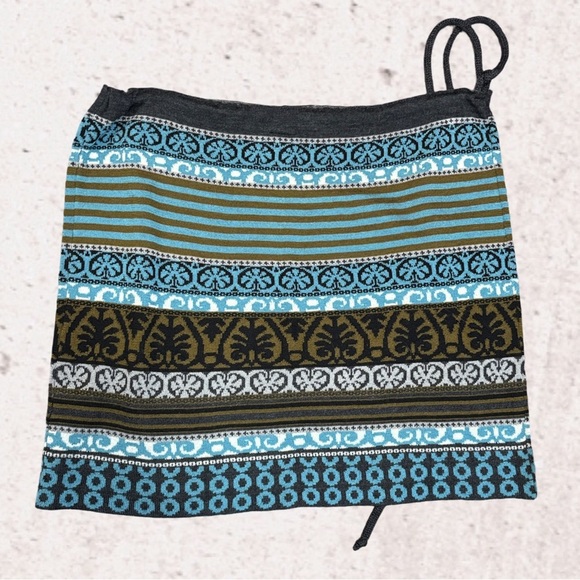 Blue and Black Pencil Skirt with Adjustable Fit - Picture 1 of 4